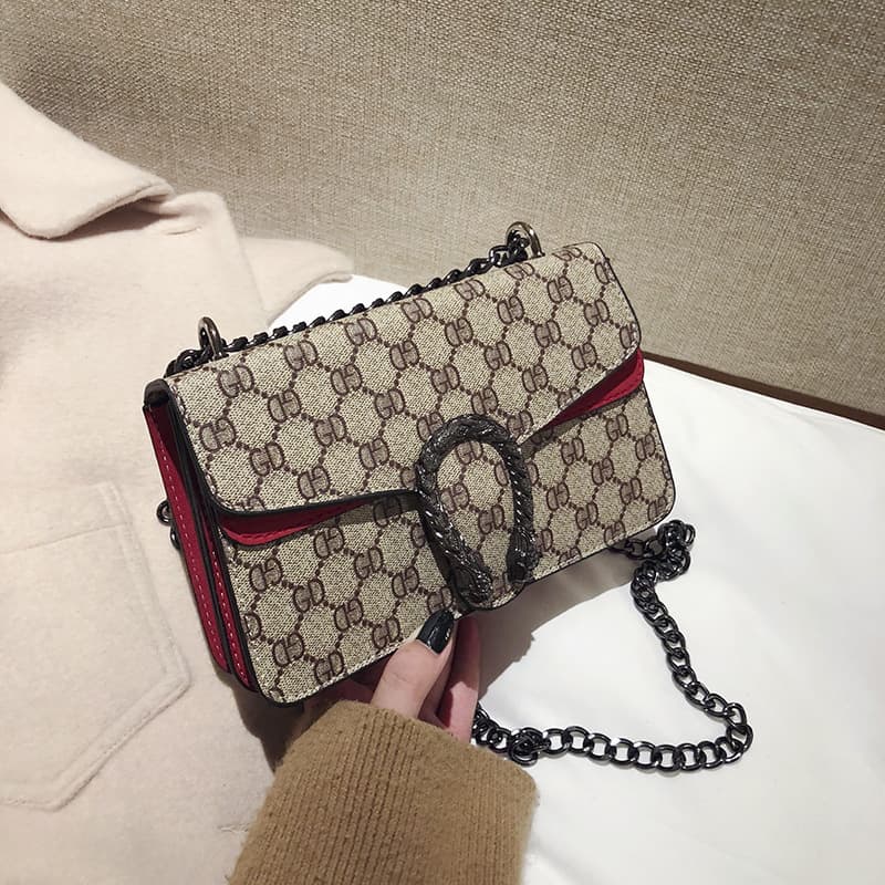 Nouveau sac carré de luxe léger pour femmes sac à bandoulière imprimé Vintage sac à bandoulière à chaîne de haute qualité
