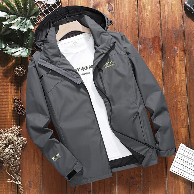 Men's Clothing Outdoor Hooded Jacket Sports Leisure Rush Clothes Large Size Printing