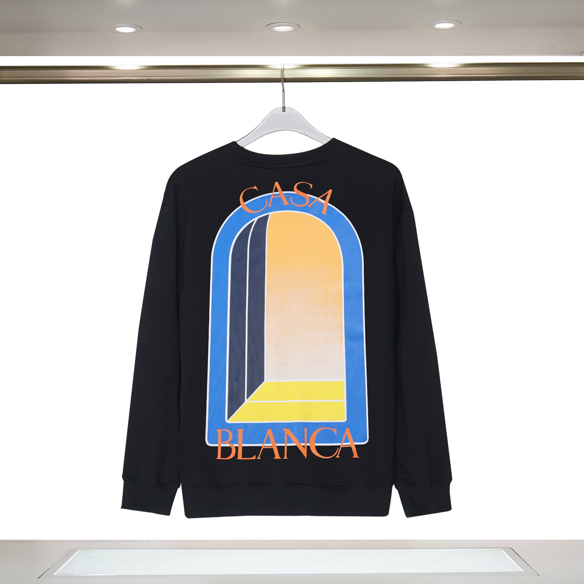 Casablanca Automne/Hiver Nouveau Col Rond Lettre Imprimé Étoile Même Style Pull Tendance