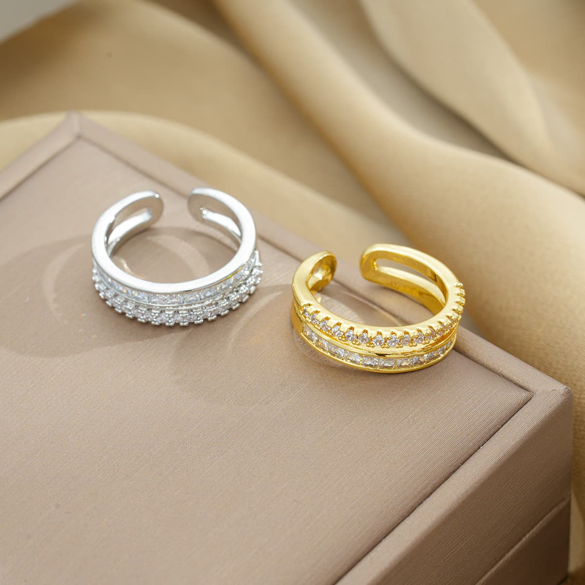Exquisite ins trendy index finger ring for women light luxury niche design fashionable personality simple open ring ins cold style