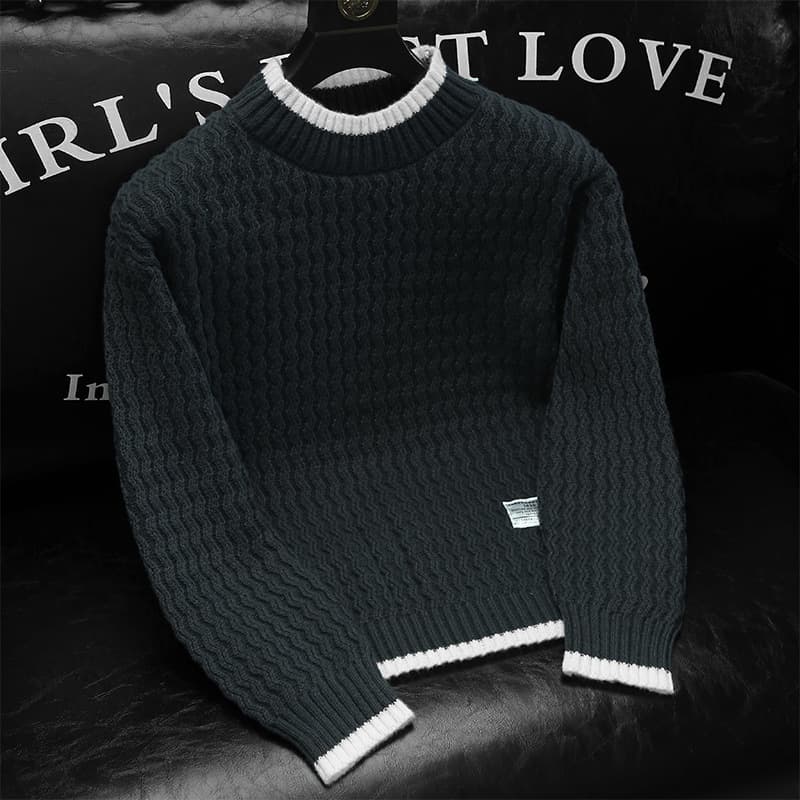 Pull à col roulé mi-long pour homme, vêtement d'automne et d'hiver, pull en tricot ample et polyvalent, tendance, pull paresseux, chemise chaude