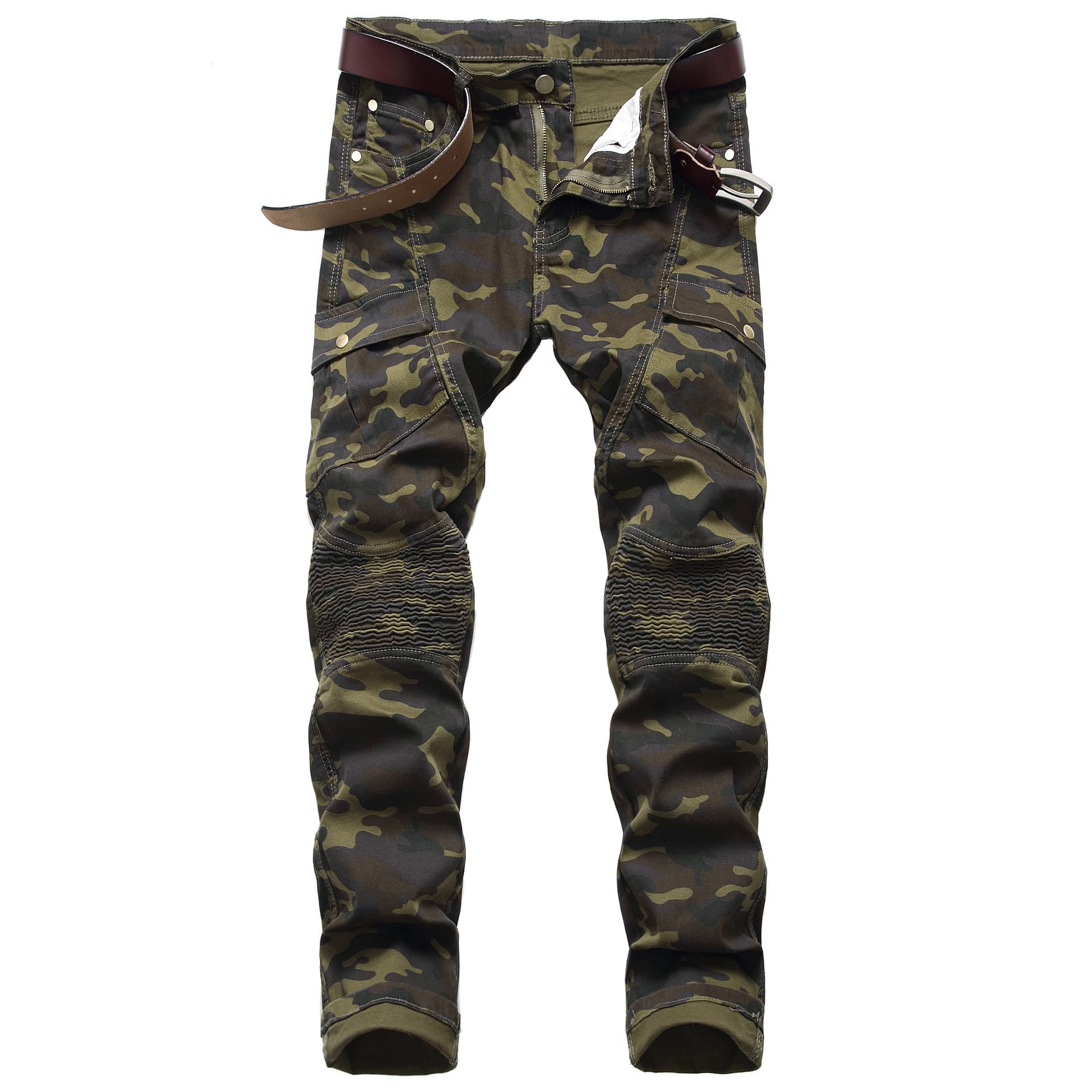Men's Clothing Camouflage Jeans, Trendy And Stylish Slim Fit Stretch Camouflage Trousers