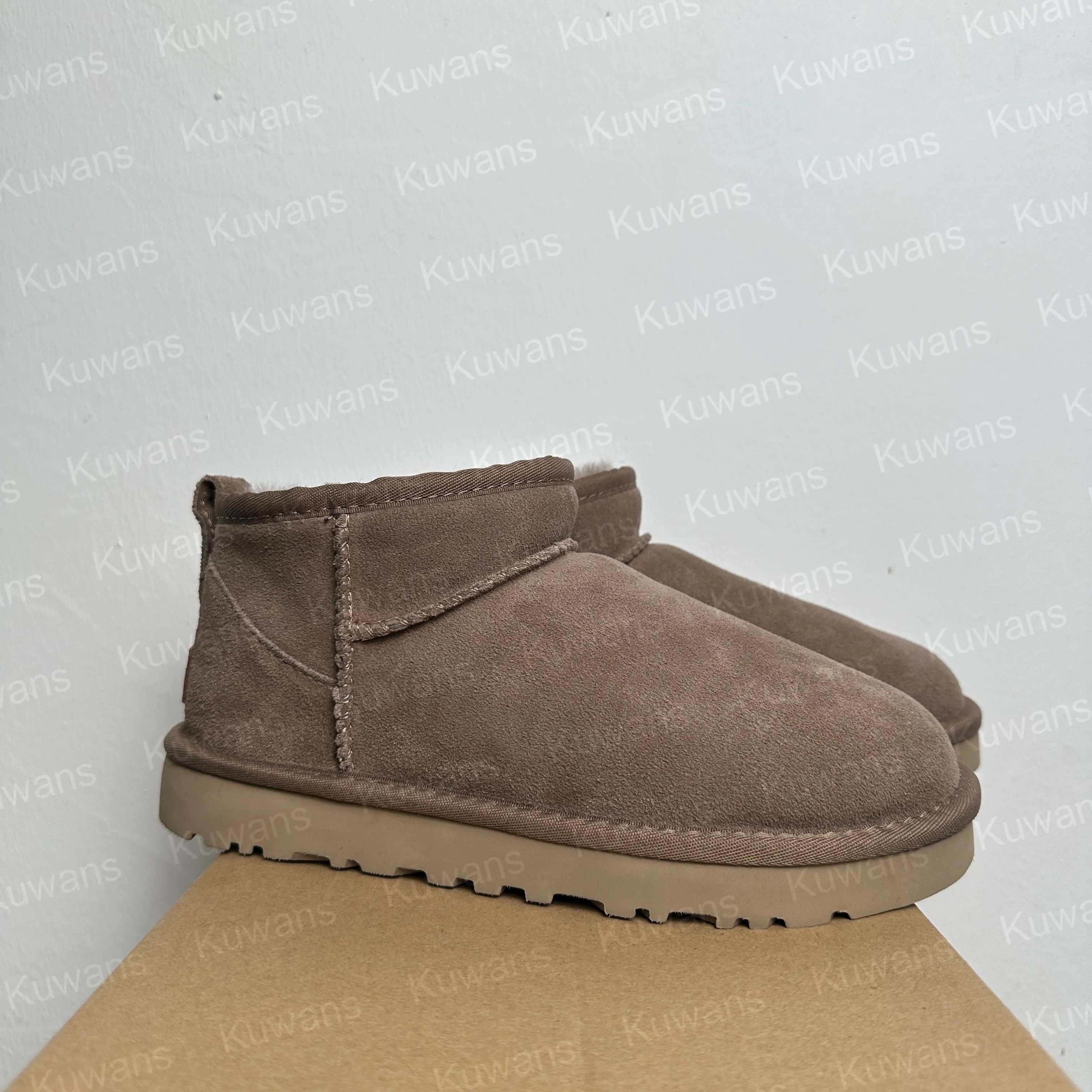 U GG Designer Classic Ultra Mini Bottes de Neige Plateforme Courte Femmes Hommes Fourrure Peau de Mouton Tasman Tazz Chesut Sable Graine de Moutarde