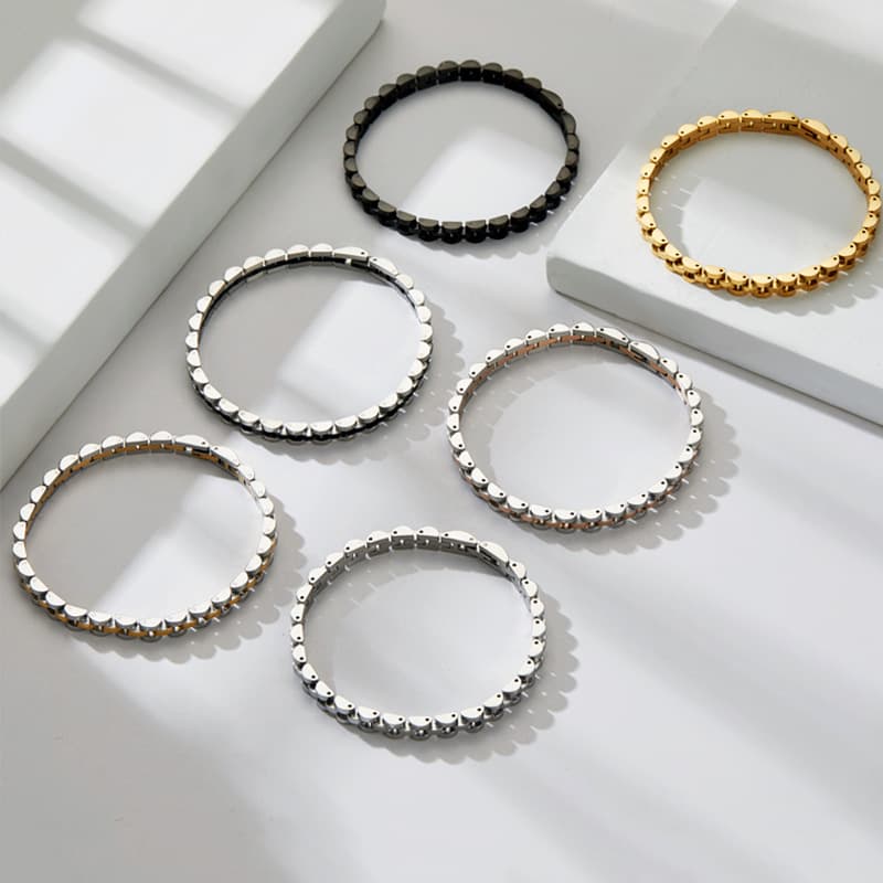 Women's Jewelry Set Fashion Stainless Steel Bracelets Fashionable Men's And Women's Electroplated Titanium Steel Watch Strap Bracelet