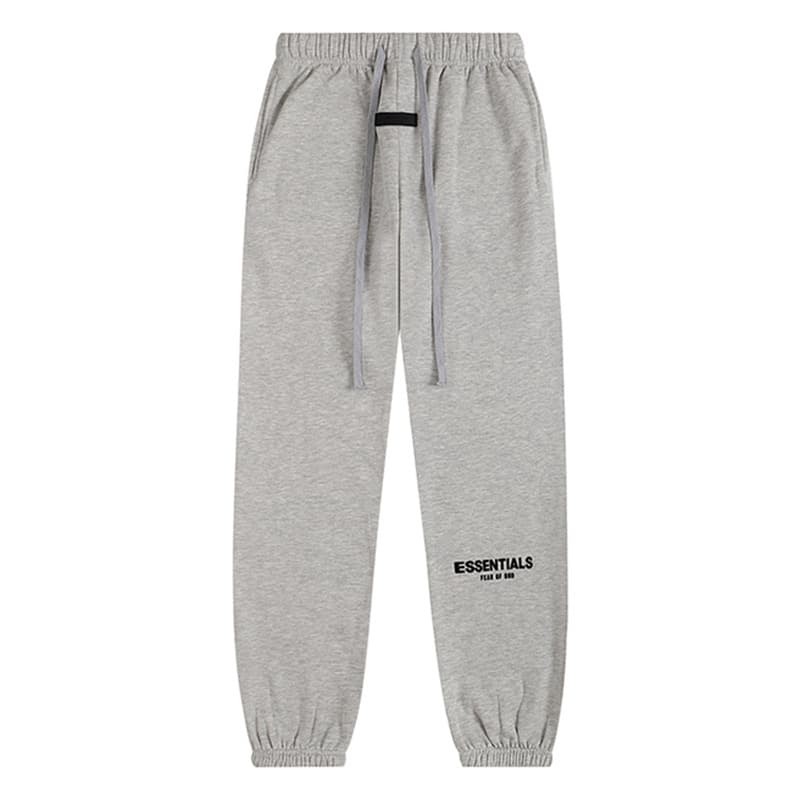 Sweat-shirt ample à double ligne FOG ESSENTIALS Saison 8 avec lettres floquées au dos, en éponge à capuche