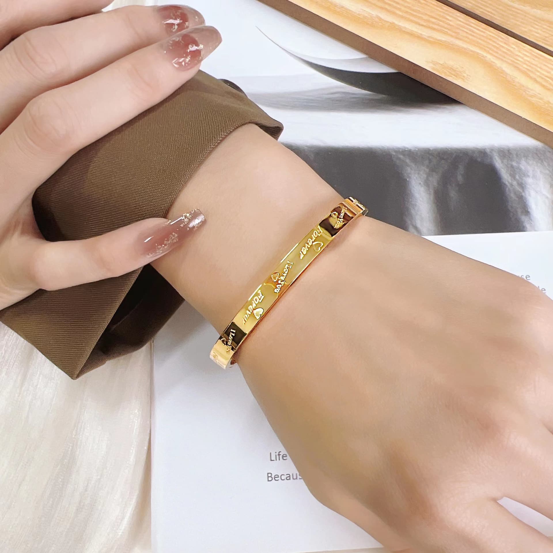 ​Classic Love Forever Bracelet - Titanium Steel Couple Jewelry (Simple & Versatile, Unisex Design)​