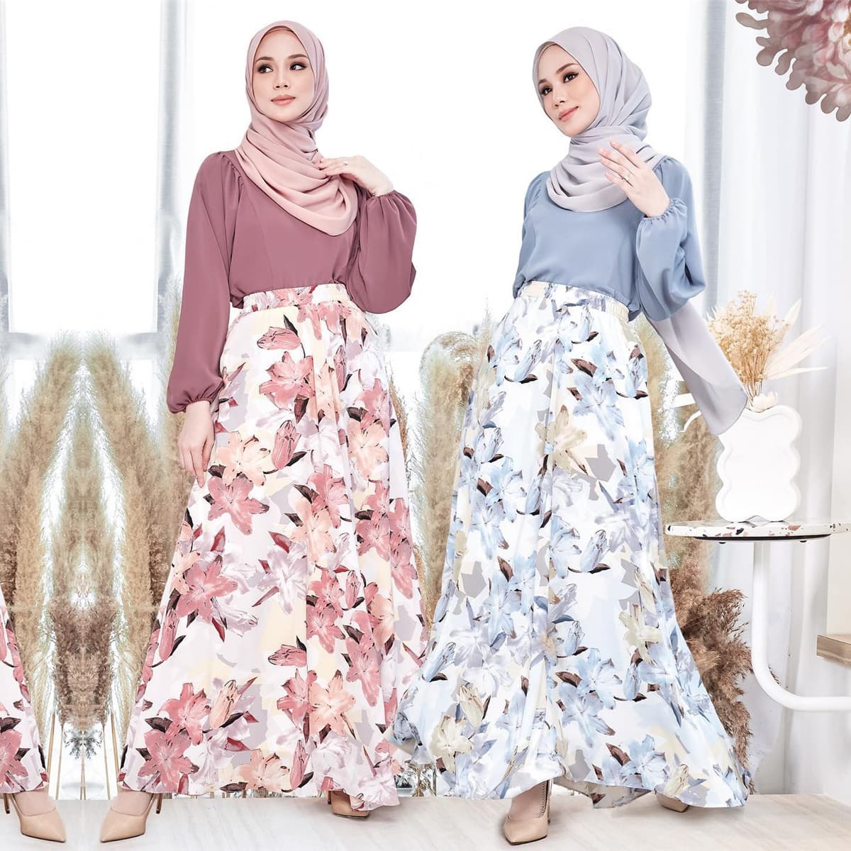 Women's Middle East printed A-line skirt Southeast Asia Malay Indonesian skirt