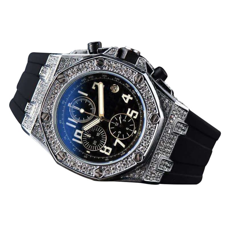 Quartz Watch 6 Needles Multifunctional Carved Men's Watch Fashion Diamond Men's Watch