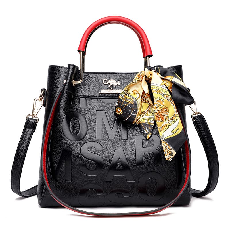 handbags, outgoing messenger bags, large capacity, Internet celebrity style, stylish soft leather embossed shoulder bags for women