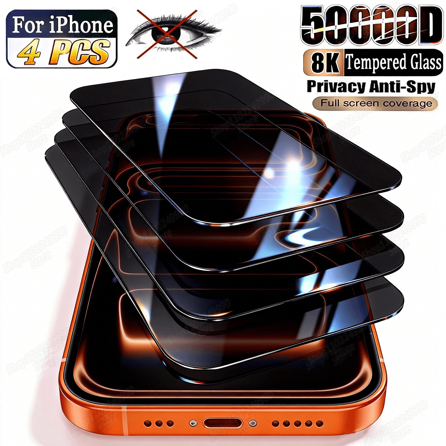 4Pcs Anti Spy Tempered 17 Air Screen Protector For Iphone 16 Pro Max 14 15 Plus 11 13 12 Mini 16E Glass