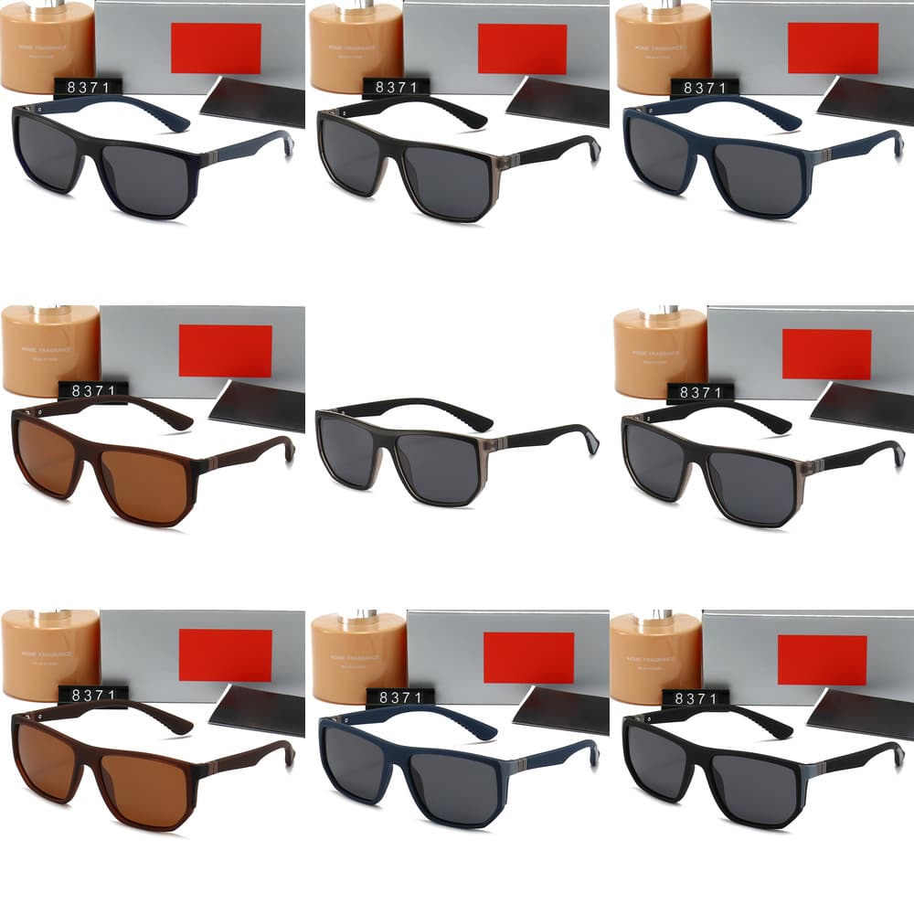 New polarized sunglasses with square frame, fashionable and trendy casual unisex sunglasses, 8371