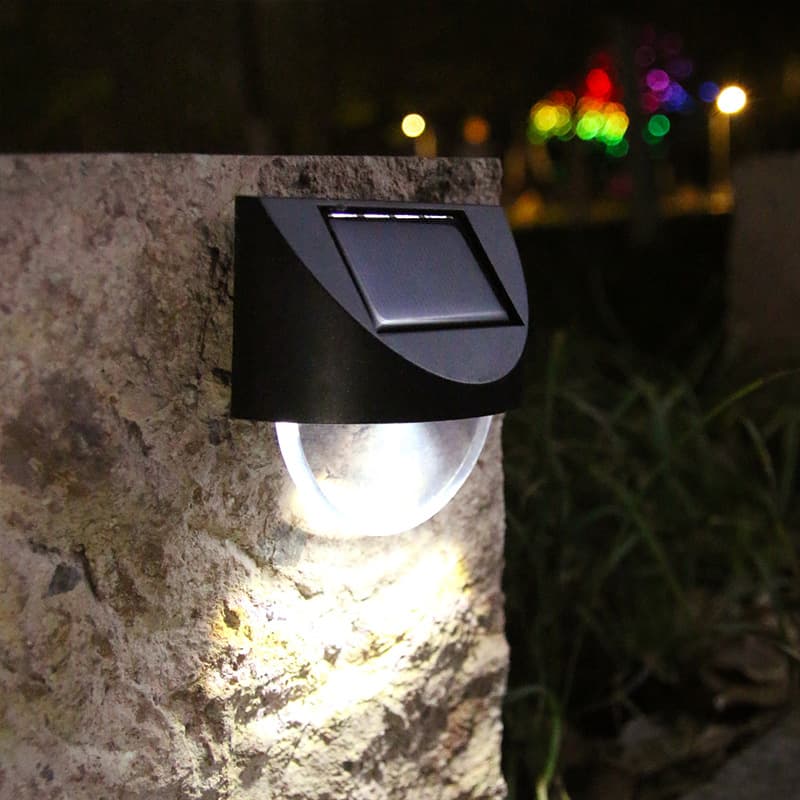 Solar Fence Lights Outdoor - Waterproof Garden Wall Lights For Steps, Balcony, Pathway, Villa - LED Mirror Light With 6-12H Illumination