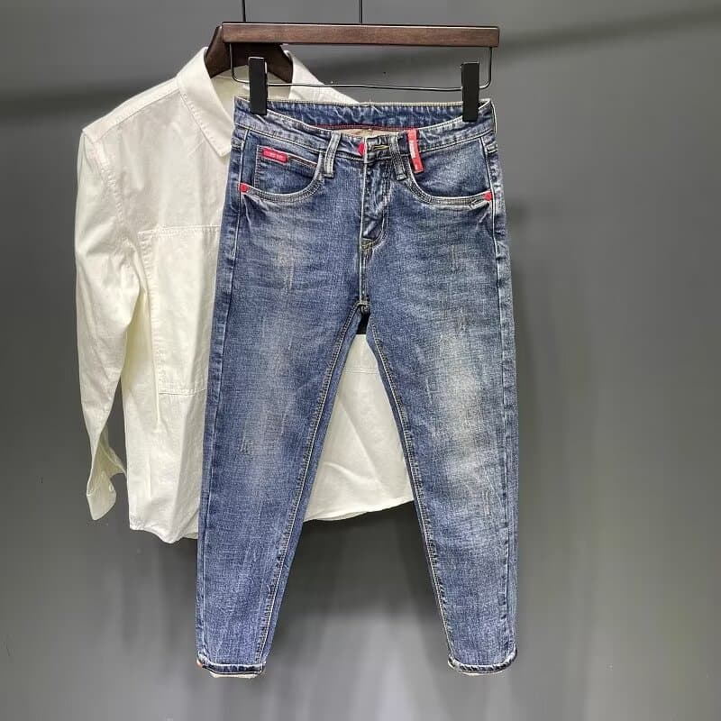 Men's Clothing Carefully Selected New Summer Men's Korean Denim Fashion Brand Casual Elastic Slightly Tapered Small Straight Jeans For Men