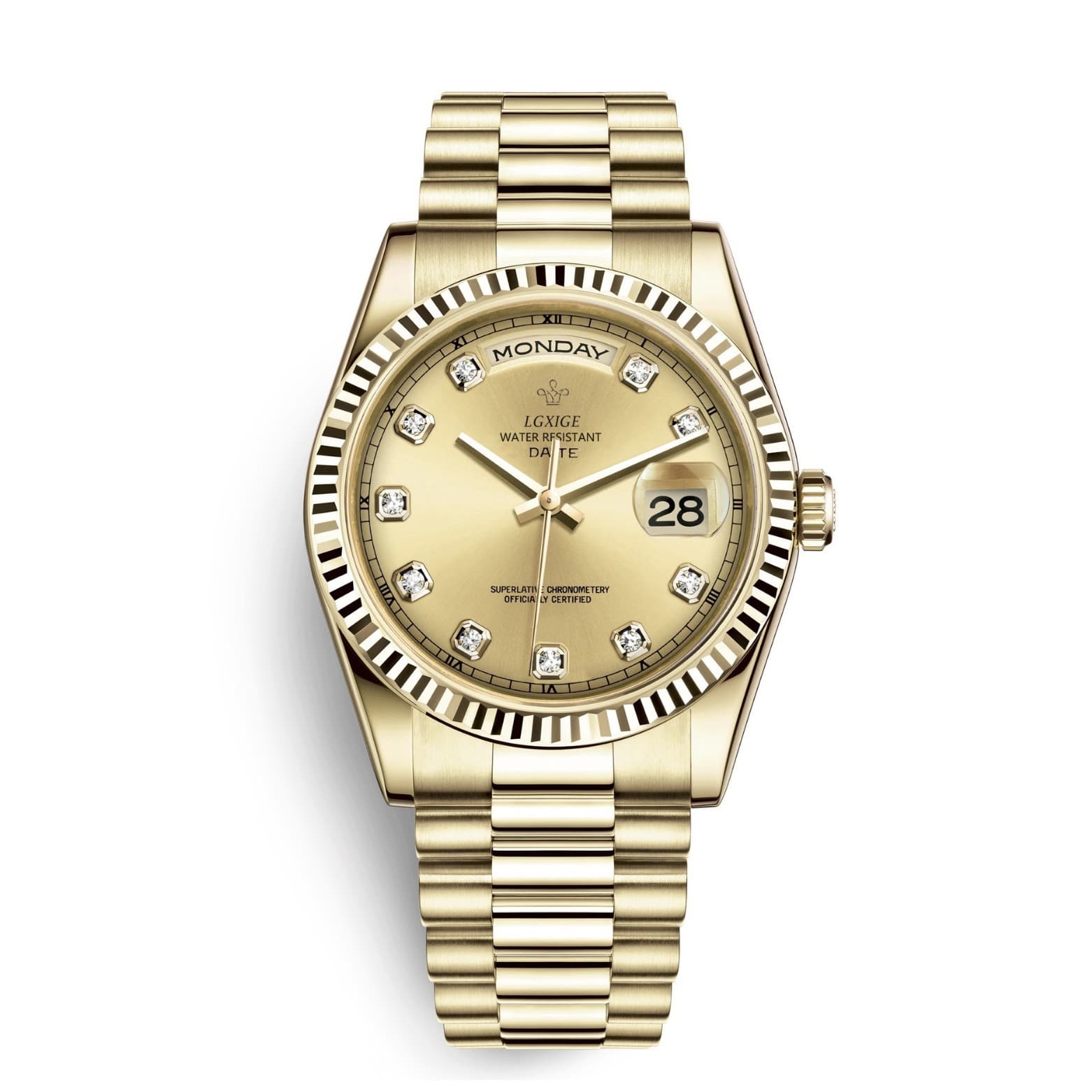 Langxige Brand Waterproof With Day And Date, Men's Datejust Watch