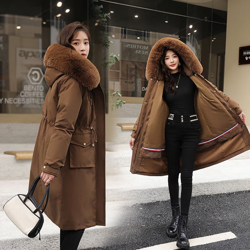 Women's Fashion Cotton-padded Padded Lamb Wool Coat