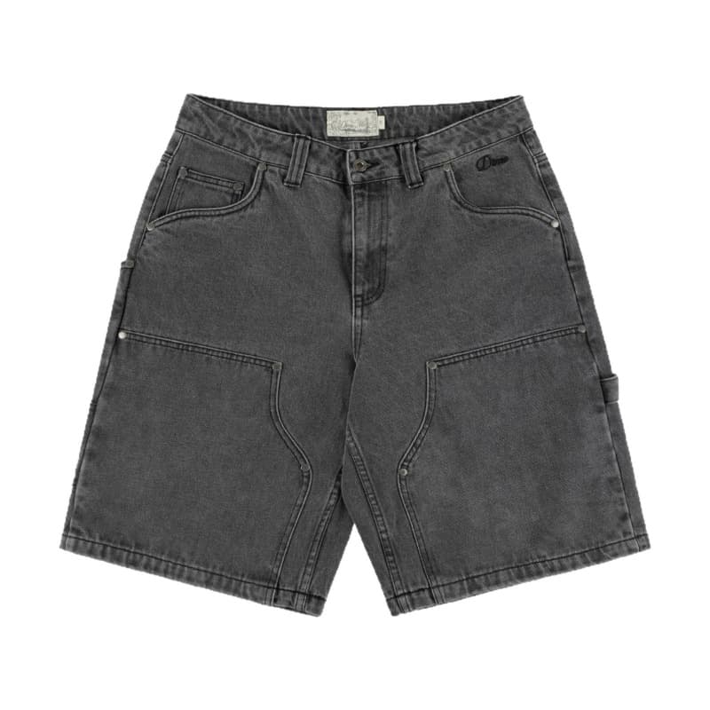 European And American Hip Hop Letter Embroidered Denim Shorts Xia Gao Street New Casual Wide-leg Shorts High Quality