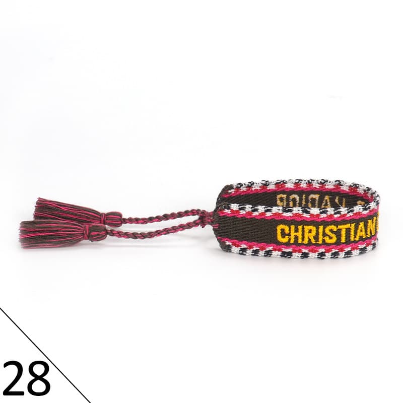 Bracelet unisexe tendance avec lettres tressées