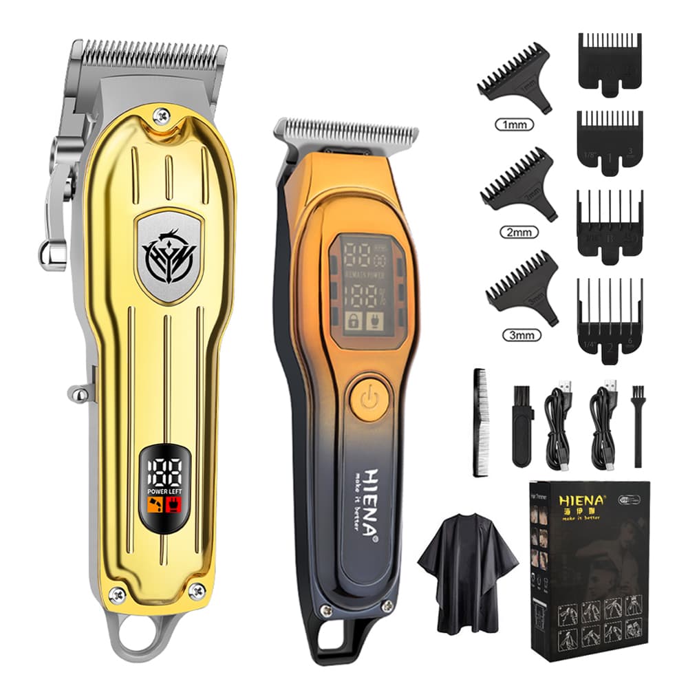hiena Hair Cutting Machine Professional Hair Trimmer Barber Carving Gradient Finish Machine Electric Clipper Barber Cordless