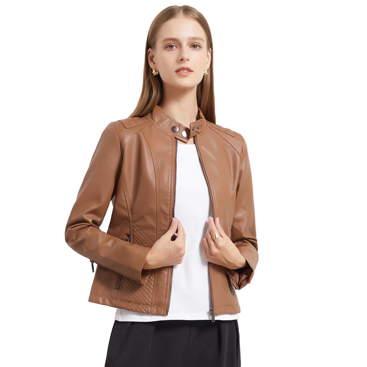 Women's Leather Jacket Women's Jacket Thin Little Coat Women's Biker Wear