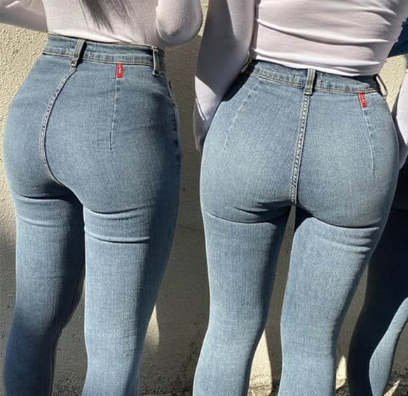 high-waist stretch jeans for women