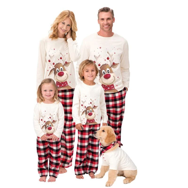 Christmas Family dress printed family pajamas
