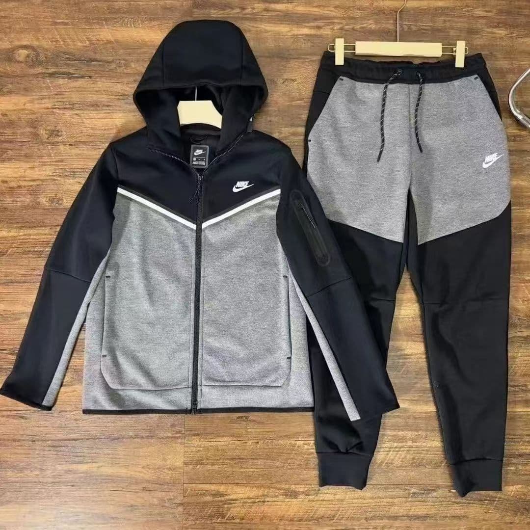 Ensemble de manteau coupe-vent à capuche en tricot sans couture pour homme, style décontracté avec fermeture éclair, nouvelle collection printemp
