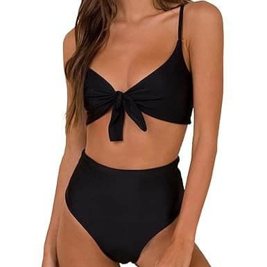 Women's Clothing New Women's Bow High Waist Bikini Two Piece Suit