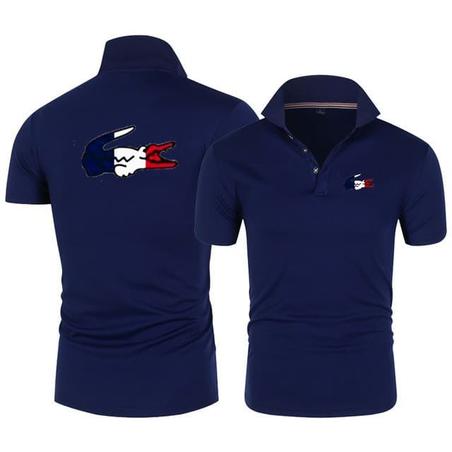 2023 été nouveau haute qualité décontracté respirant à manches courtes hommes chemise debout Polo hommes
