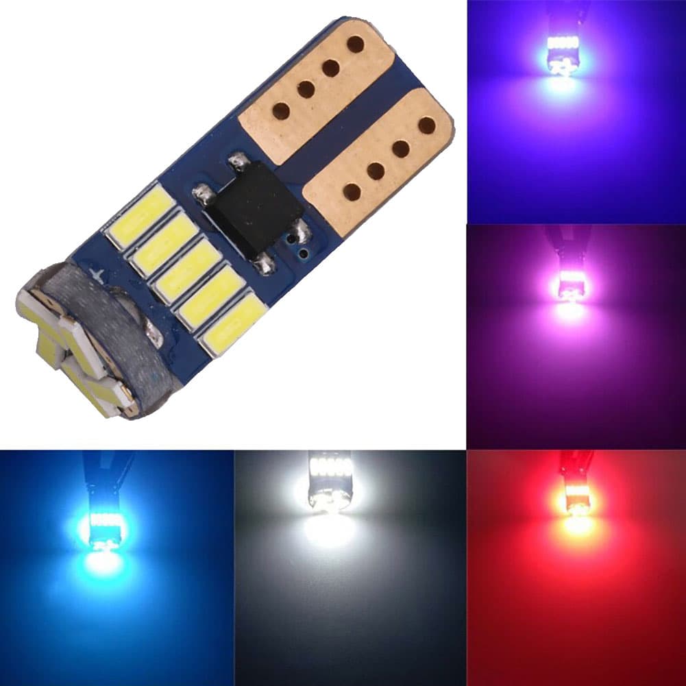 Fuzhongfu T10 4014 W5W LED Canbus Error Free Car Wedge License Plate LED Light Lamp Bulb