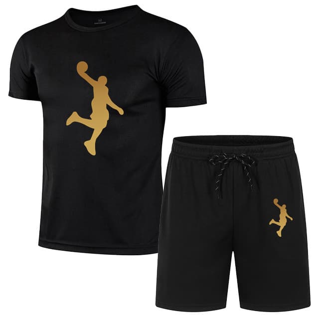 Men's Sets Summer Suit Two-piece Outfit Activewear T Shirts Shorts Fashion Brand Jogging Fitness Gym Clothes Men Short Set
