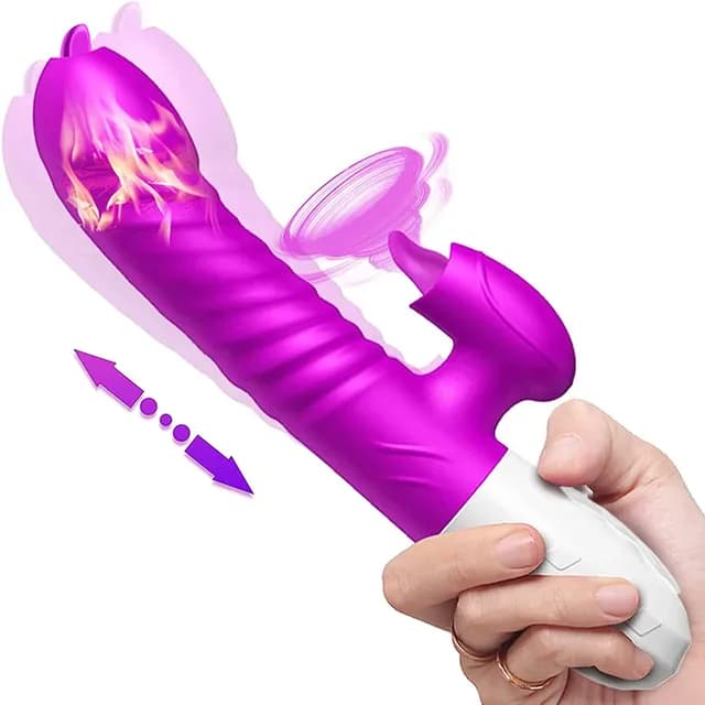 Vibrator Women, Clitoral And Nipple Stimulator For G-Spot Licking, Realistic Heated Dildo, Masturbation, Adult Sex Toys