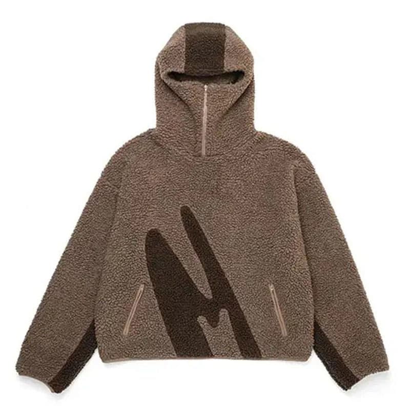 Men's Clothing Retro Contrast Zip-Up Hoodie – Cozy & Stylish Streetwear Essential