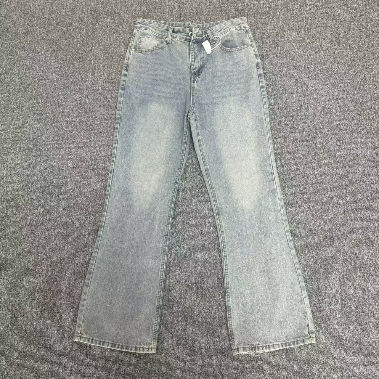 Men's Clothing Paris Bootcut Retro Ice Blue Jeans Straight Flared Pants Cleanfit Pants Men's Trendy Brand