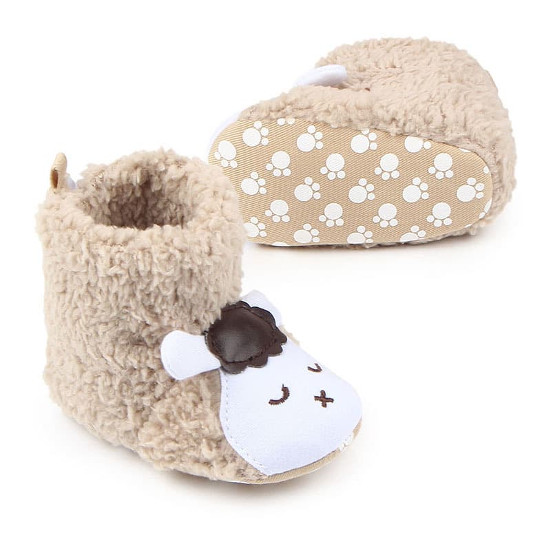 Super popular autumn and winter new style, coral velvet lamb winter boots, baby toddler shoes, soft bottom baby shoes 0788