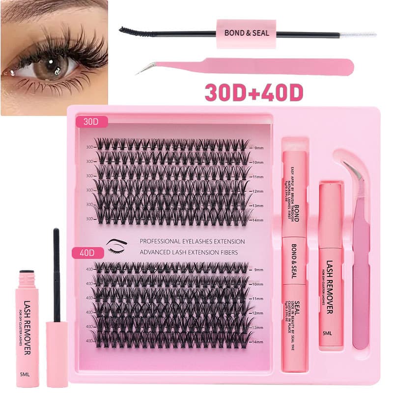 Eyelashes Set New DIY Segmented Eyelashes 3040D100D Large Capacity D Curled Messy Dense Curled Simulation Eyelashes