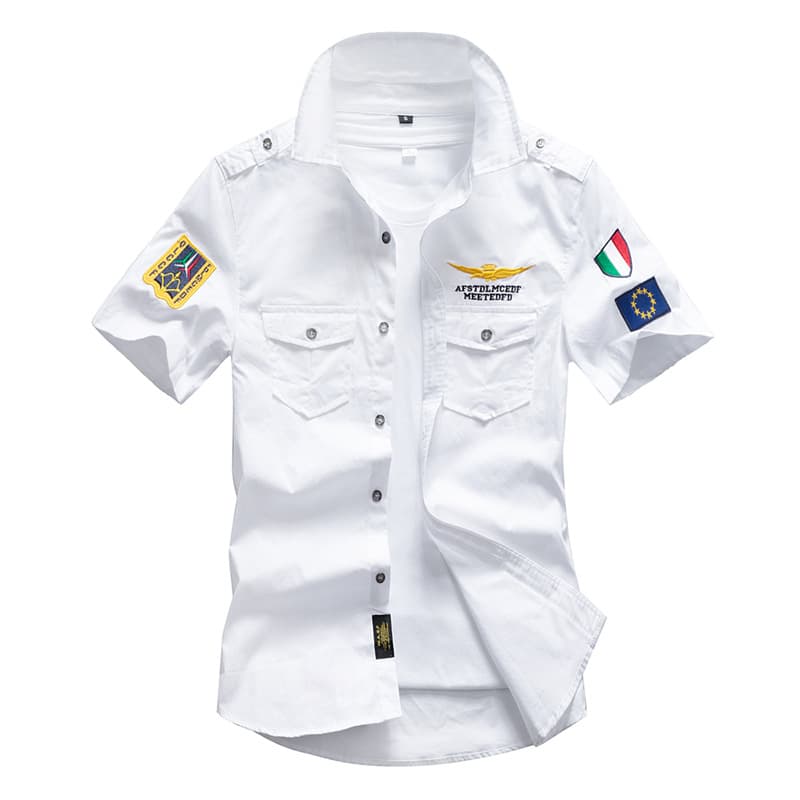 Unbeatable Quality Workwear Workwear Summer Pure Cotton Men's Short Sleeved Inch Shirt