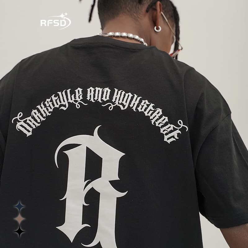 Men's Clothing Men's RFSD Men's Clothing | Printed T-shirts 2023 Summer New Classic Loose Cotton Short-sleeved T-shirts Trendy Street Men
