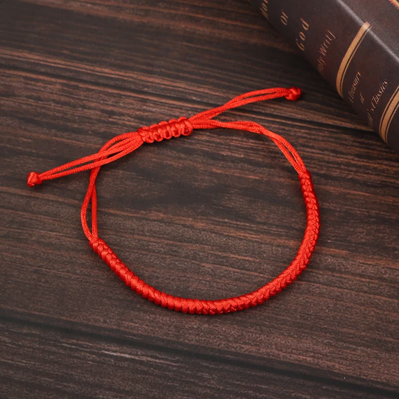 Simple Hand-woven Diamond Knot This Year Hand Rope Dragon Boat Festival Red Rope Colorful Rope Bracelet Jewelry