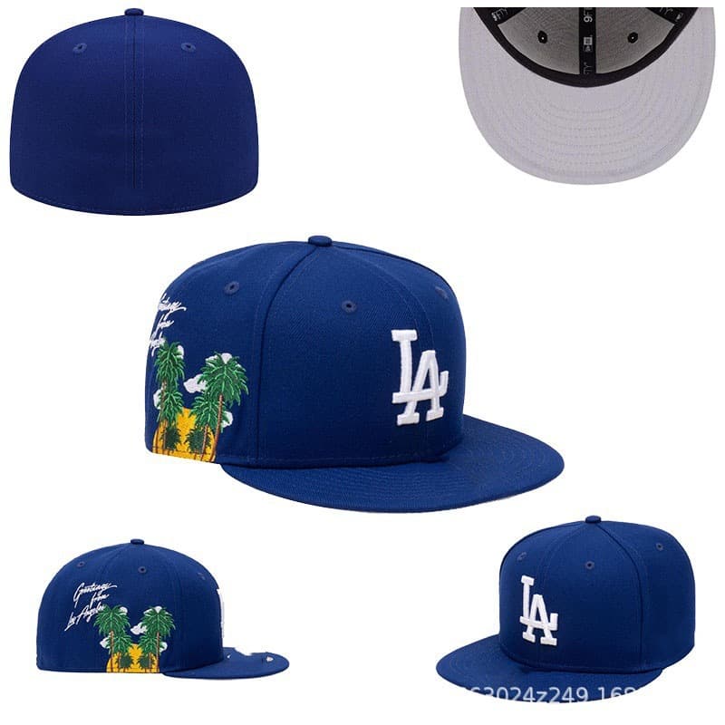 Casquette de baseball unisexe printemps/été 2024, entièrement fermée, à visière incurvée, non réglable, avec fermeture arrière.