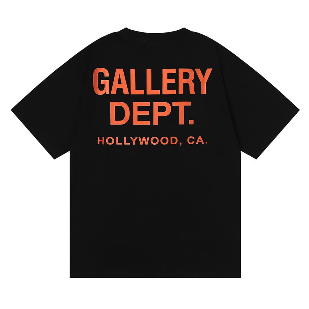 T-shirt à manches courtes pour homme, marque de mode GALLERY, classique, lettre, couleur unie