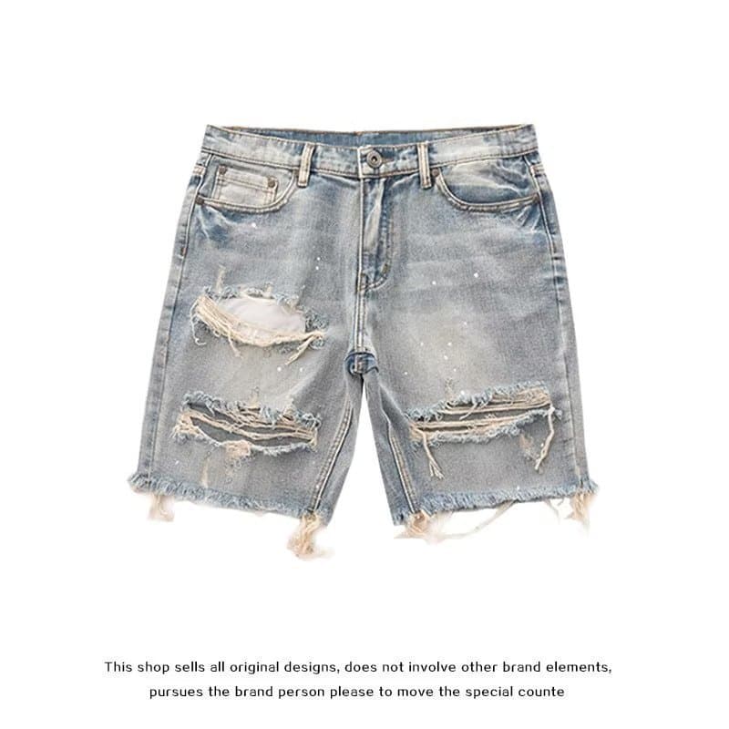 Men's Clothing New Trendy Slim Fit Cropped Jeans For Men, Perfect For Summer And Exuding A Relaxed, Chic Vibe.