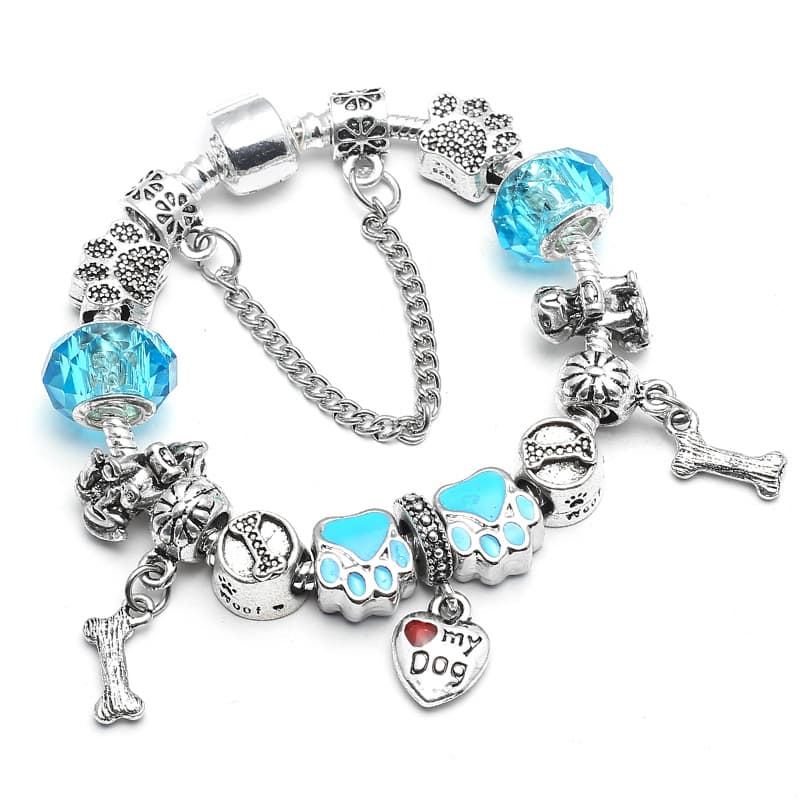 Pandora-style DIY Alloy Beaded Women's Bracelet With Heart Pendant, Jewelry Factory Wholesale In Stock