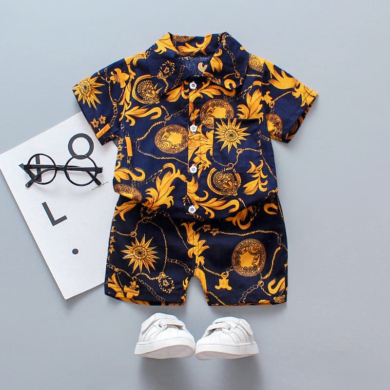 Mother & Kids Boys' New Summer Clothes, Foreign Trade Children's Clothing For Boys And Girls, Korean Version Of Beach Baby Clothes, Handsome
