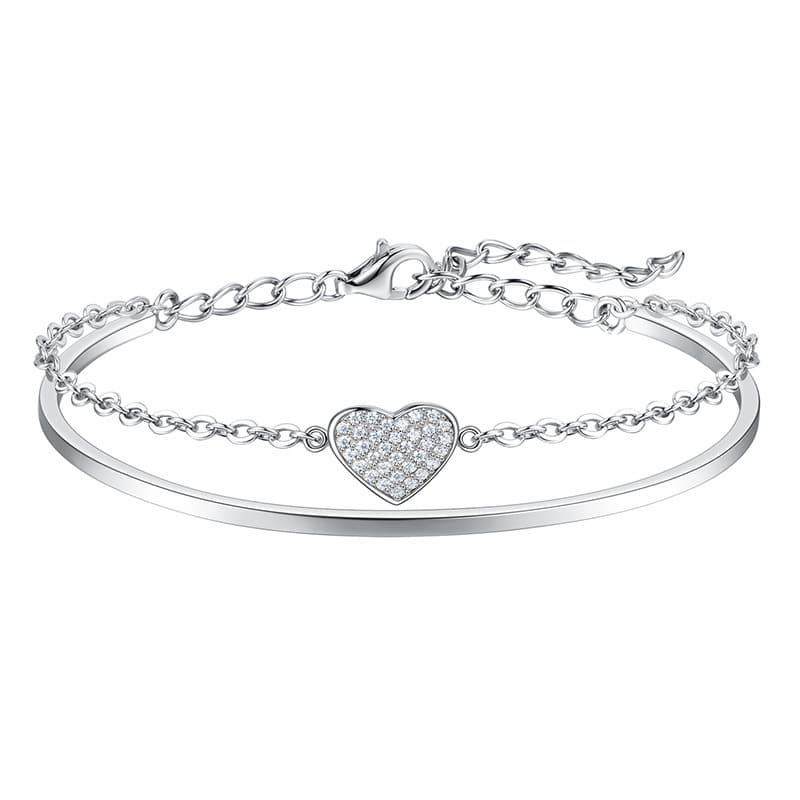 Love double layer bracelet female niche design love simple double layer personality bracelet