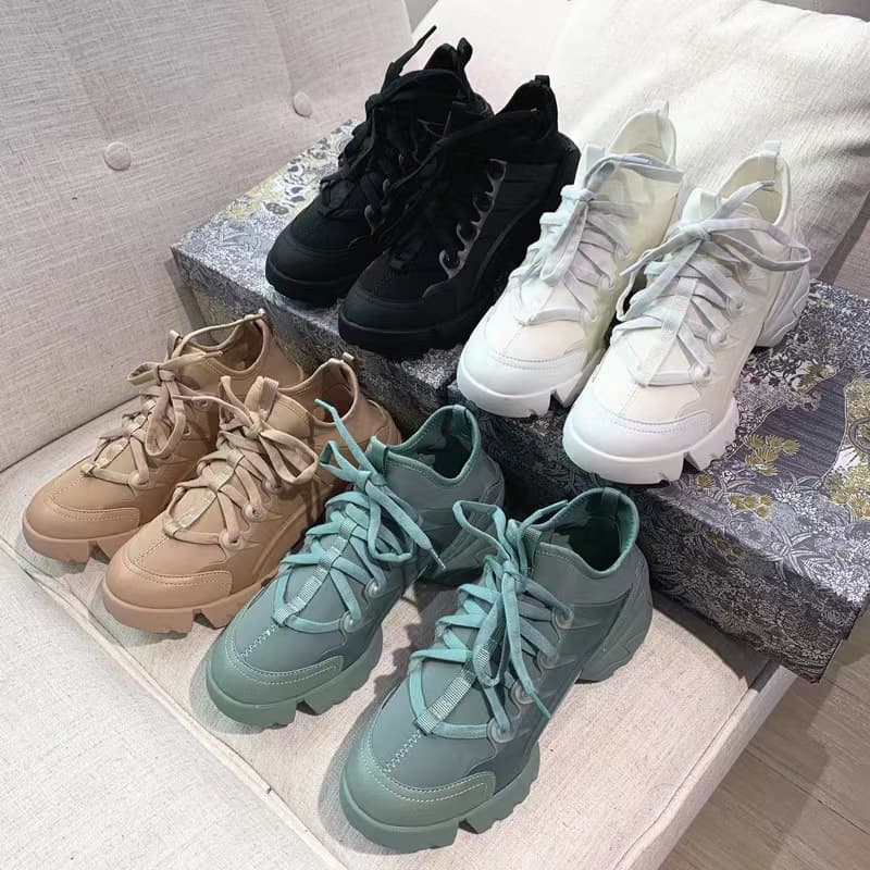 High Edition D Family Dad For Women 2024 Lace Up Thick Inner Heightening Naked Cake Sole Sports Shoes Super Hot