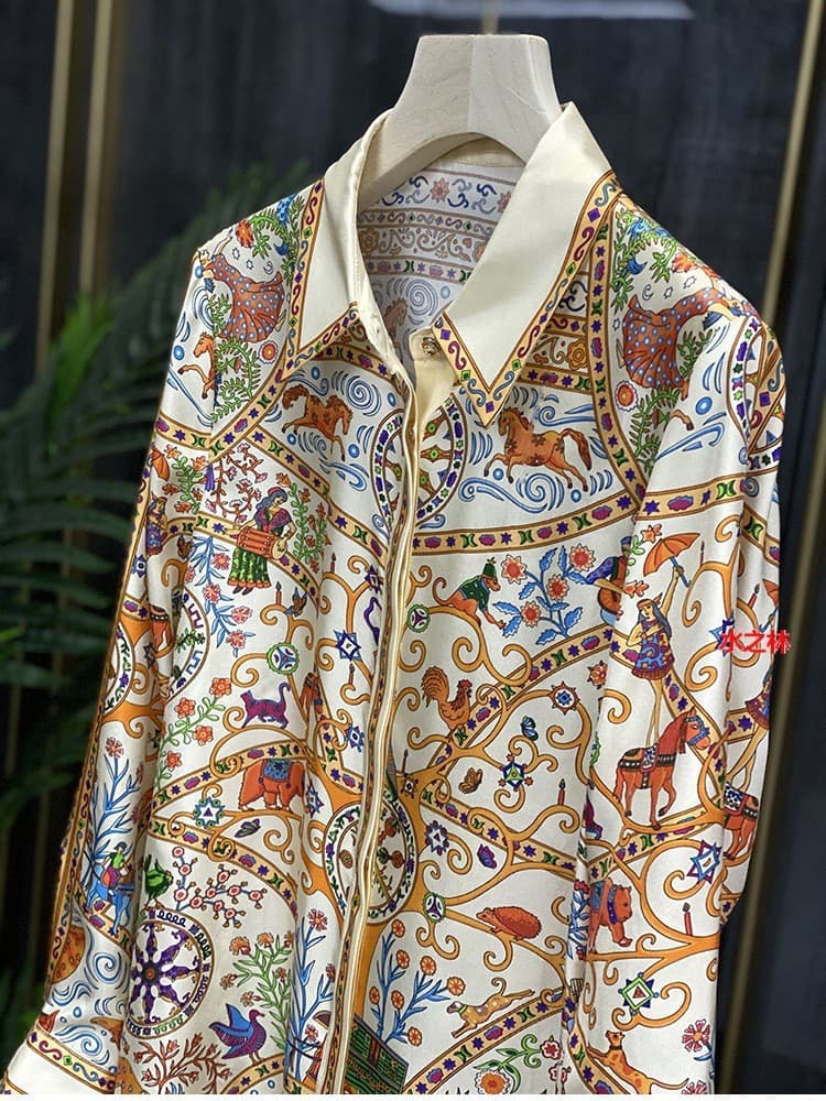 Women's fashion silk blouse long sleeve blouse for women