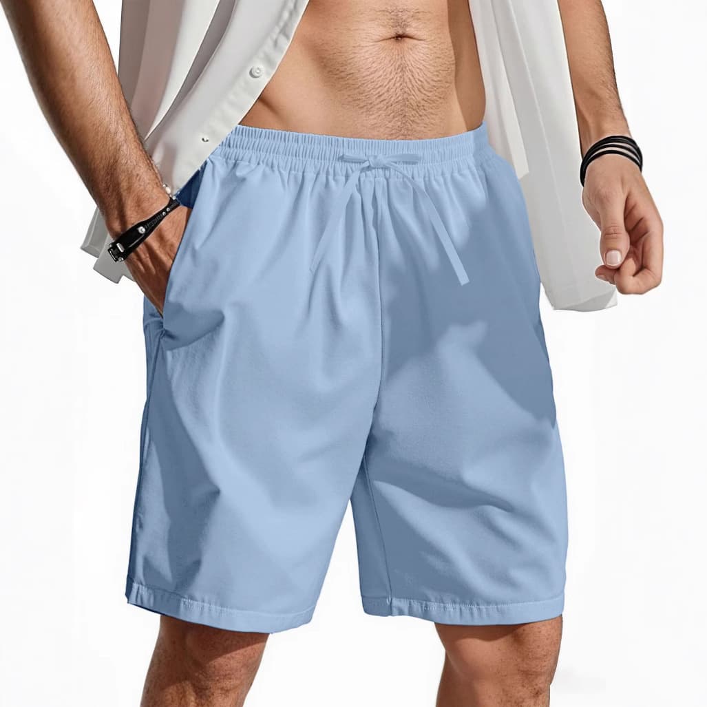 Men's Clothing Cotton And Linen Casual Shorts Summer Loose Beach Sports Shorts Solid Color Fashion Pants