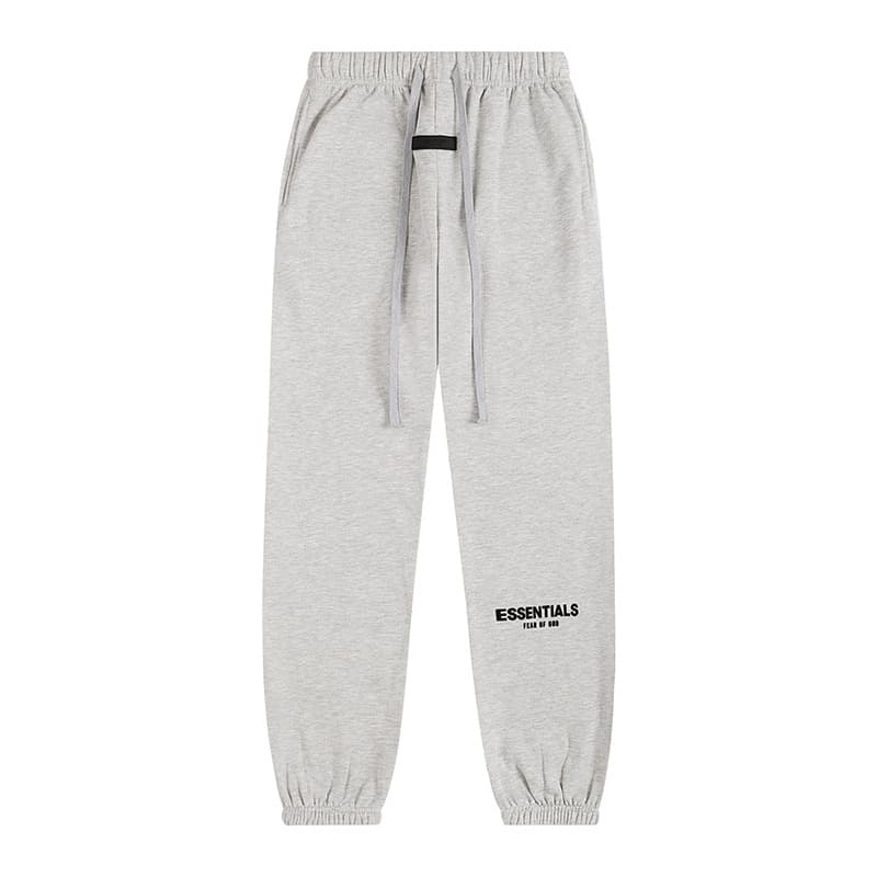 Sweat-shirt ample à double ligne FOG ESSENTIALS Saison 8 avec lettres floquées au dos, en éponge à capuche