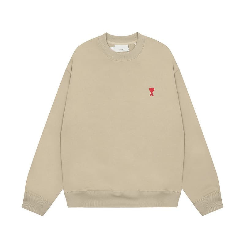 Vêtements pour femmes Ami Love Broderie Pull col rond Couple Automne et hiver Lâche Décontracté Sport Unisexe Sweat-shirt