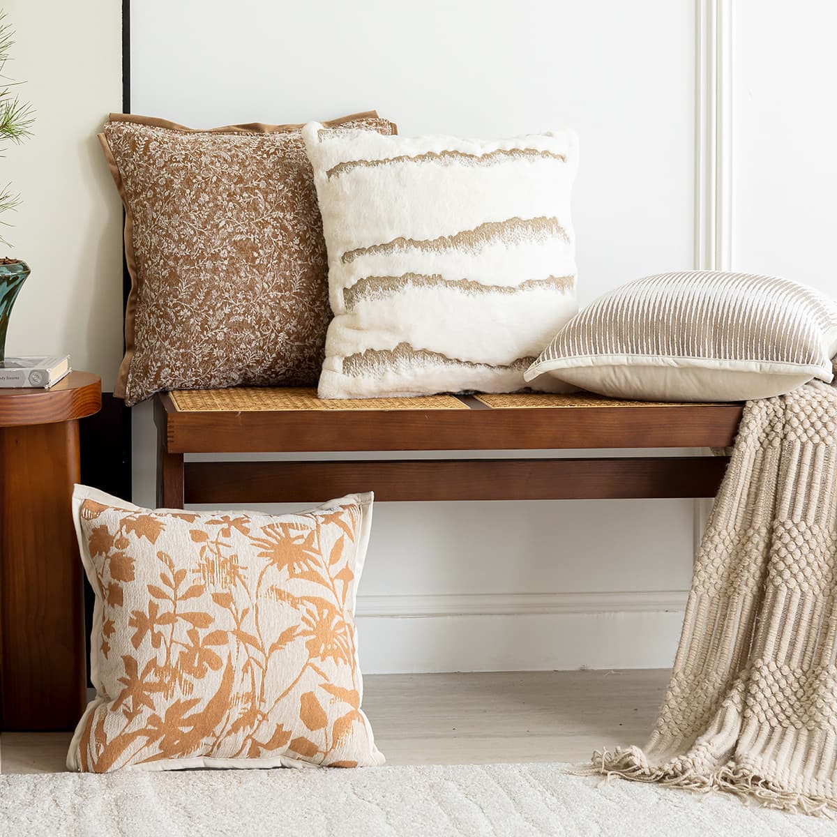 Home Garden Plush Sofa Pillowcase Living Room Model Room Decorative Pillow Bedside Cushion Bed Waist Backrest